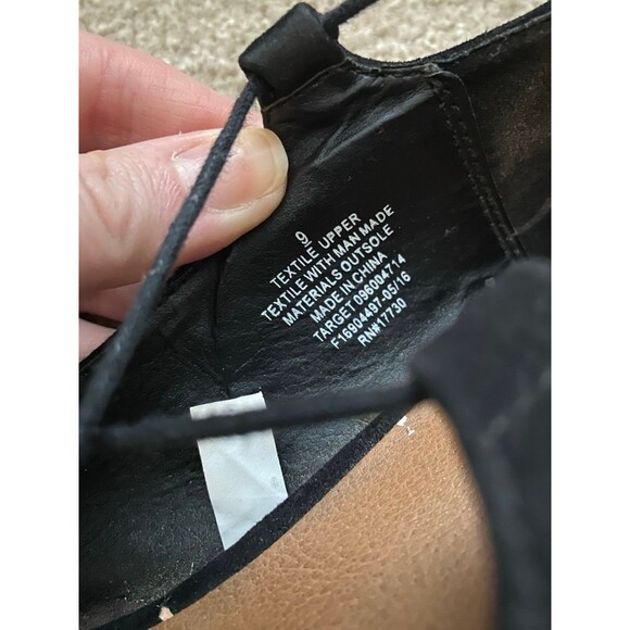 Mossimo Supply Co. Shoes Womens Nalia Black Velvet Lace Up Pointed